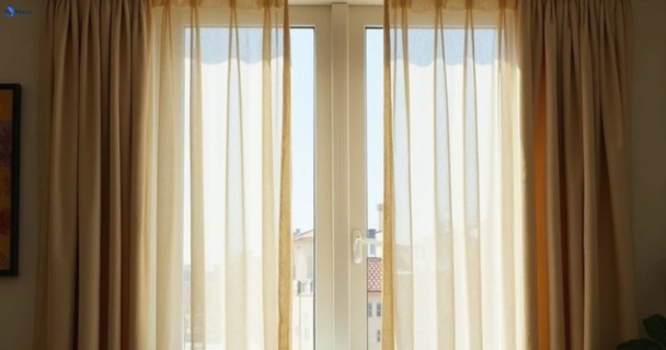 Dusty and dull curtains in sylvania-waters-nsw before steam cleaning